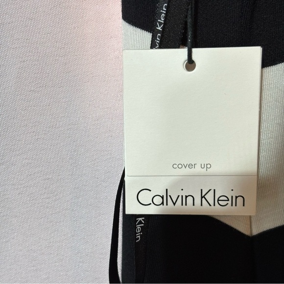 Calvin Klein Black & White Cover Up Maxi Dress Size L/XL - Picture 7 of 16